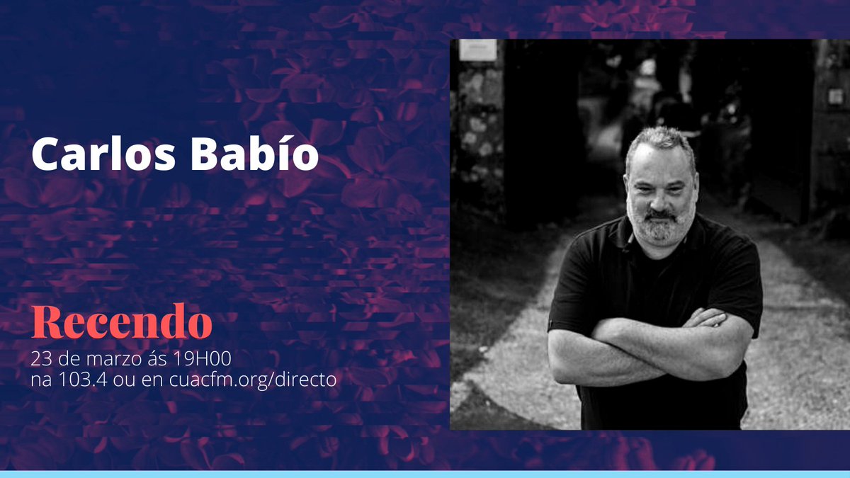 RecendoACAB's tweet photo. O Carlos Babío volta a #Recendo para contarnos como recibiron a nova da devolución do Pazo de Meirás e falar da situación actual do inmóbel. Ademais, faleremos de cine con María Núñez.
🕖 Ás 19.00 CET en @CuacFM
📻 Escoita en https://t.co/5IHcGKWLMr https://t.co/xIwQcDRPEV