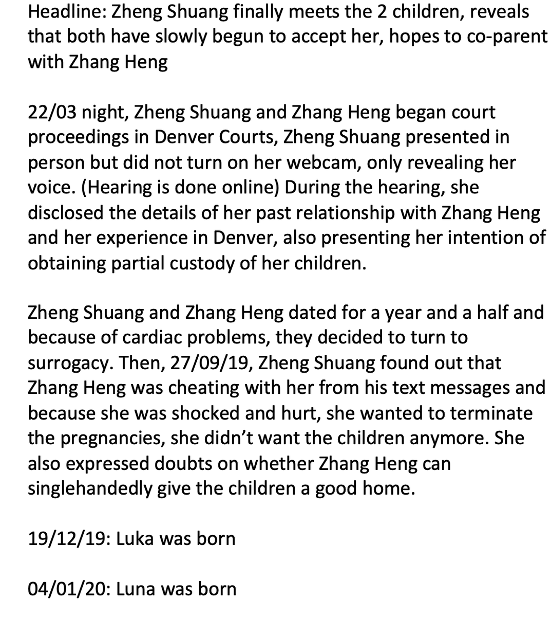 Lykelee171's tweet photo. Also, this was written with the reporter's point of view too, not mine. 
#ZhengShuang #ZhangHeng #郑爽 #张恒 https://t.co/oUrTb3TVob