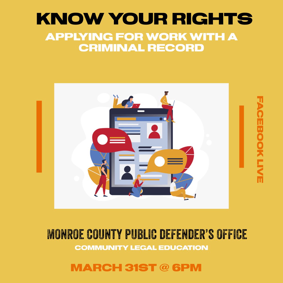 We continue our Community Legal Education series. This month learn your rights when applying for employment with a criminal record. Register in advance for this meeting:
us02web.zoom.us/meeting/regist…