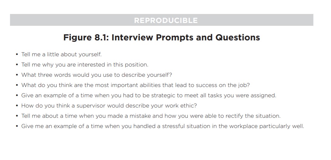 Teach 21st century skills and get your students ready for the workforce!

Help them practice for job interviews using these prompts. Find more free resources from Ready for the Workforce at bit.ly/2PYliln.

<a href="/CMcBrideHHC/">Christi McBride</a> <a href="/BrendaDD1/">Brenda Duncan-Davis</a>