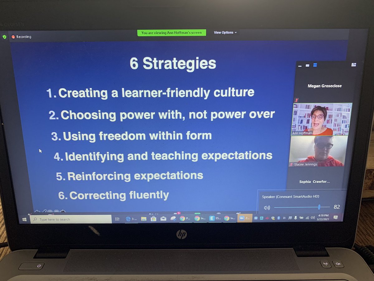 My favorite evening of the week- Mondays with The Coaching Institute with <a href="/annghoffman/">Ann Hoffman</a> @SLTteachcoach &amp; <a href="/CoachingPD/">Instructional Coaching Group</a> as we discuss positive classrooms. It’s so great to collaborate &amp; reflect with coaches all over the world! Thanks for leading us tonight!