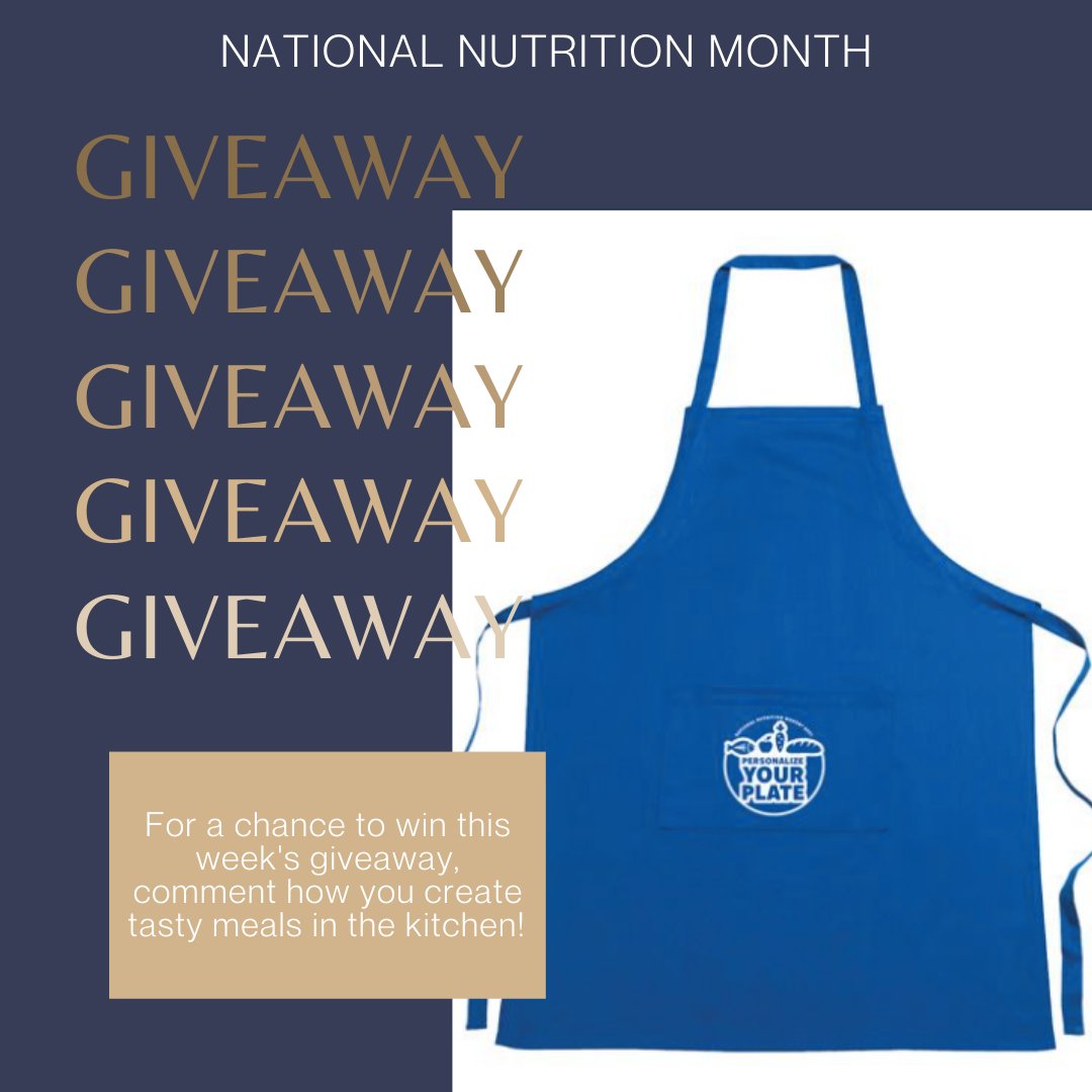 Happy National Nutrition Month GADA Members! For a chance to win this apron, comment your favorite ways to get creative in the kitchen. 

We want to hear from you - What dishes have you made recently?