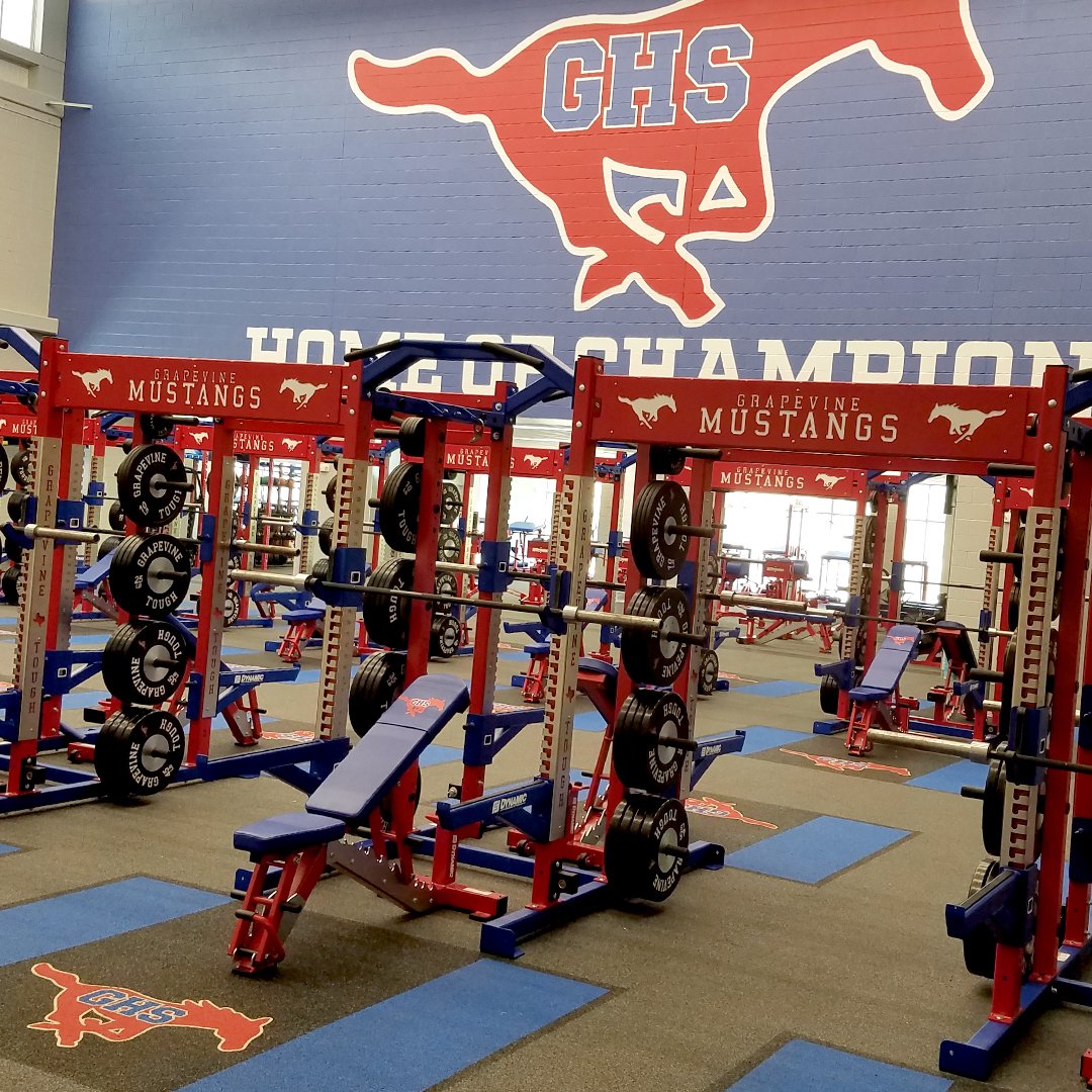 DynamicFandS's tweet photo. Go Mustangs! Grapevine High School's mission: be the best high school in Texas. No doubt their athletic program is part of that. It was fantastic teaming with them on their amazing weight room.
#GrapevineMustangs #MoreStrengthPerSqFt #DynamicSpotlight https://t.co/1CzDsNvGzy