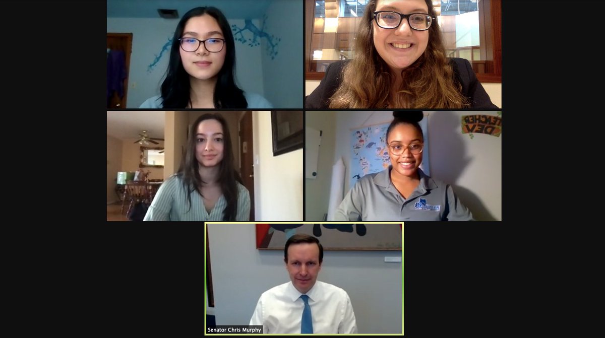 FCNL's tweet photo. A HUGE thank you to @ChrisMurphyCT for meeting with our young advocates today! We must end the crisis of police violence, and Congress must be a leader in the movement. https://t.co/zSlPDofUQP