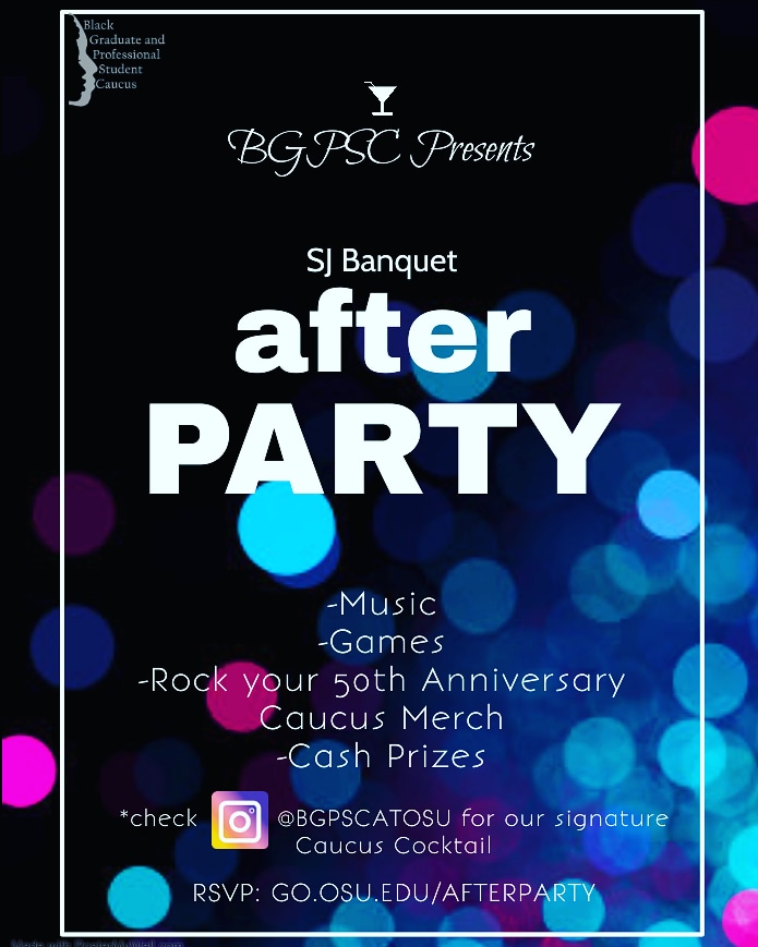 bgpscatosu's tweet photo. The party doesn't stop after the banquet! Come out and join us for the Slater-Johnson After party 🥳🎉!

👕Rock your merch
🎰Play games
💲Win prizes
And sip on our signature Caucus Cocktail🥃

🔗https://t.co/aovLP7N6MP https://t.co/xAT0PYgmIC