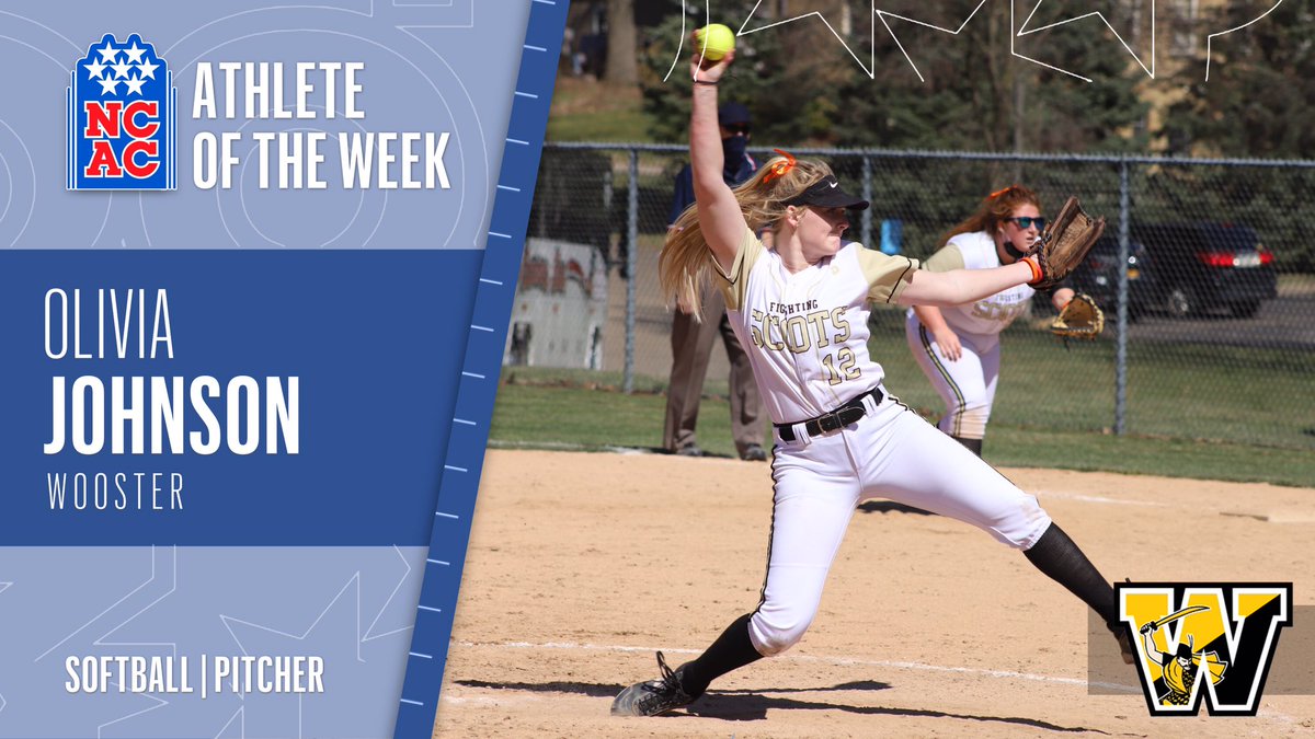 NCAC's tweet photo. NCAC Softball Pitcher of the Week

Olivia Johnson, @WoosterSports https://t.co/sHNJSrfxH2