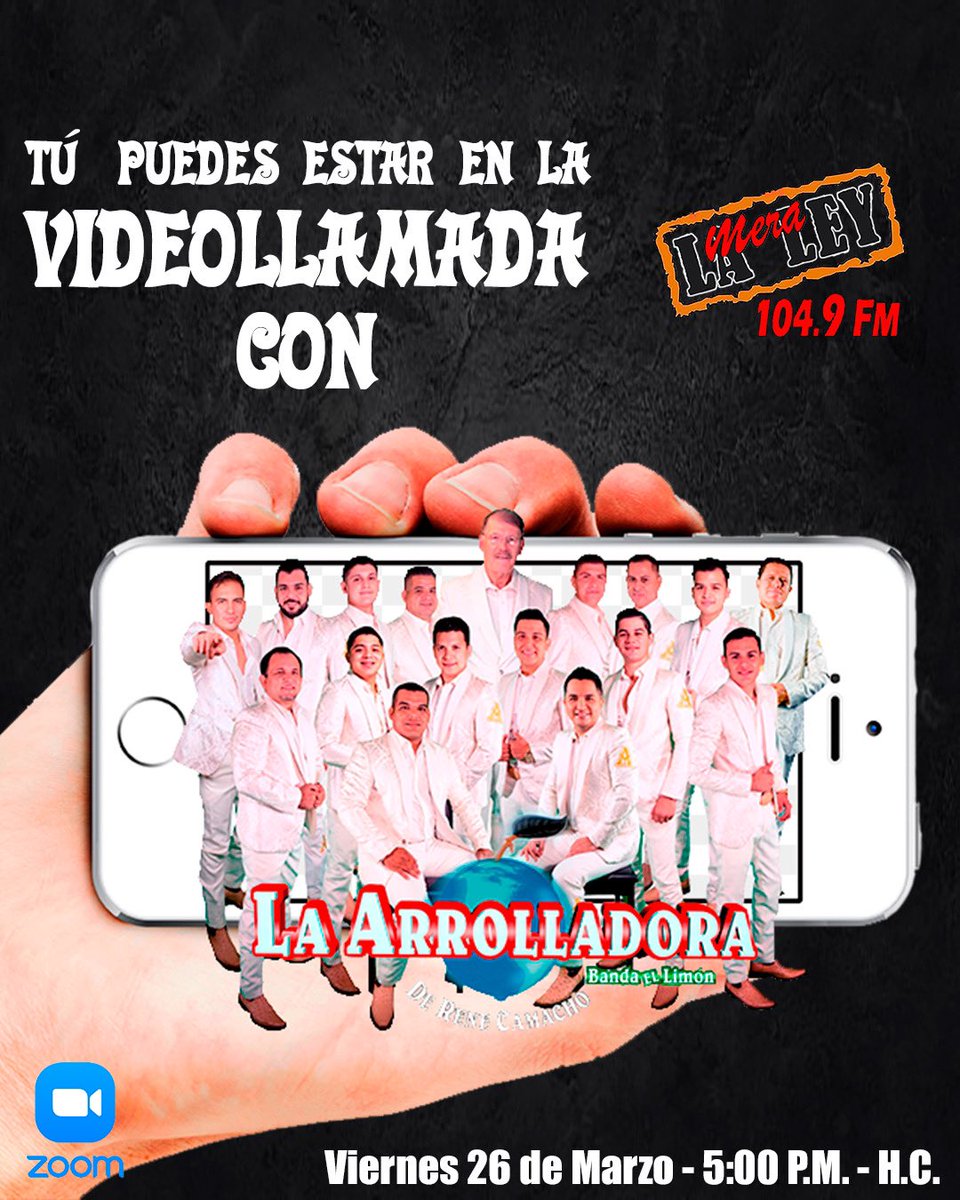 lameraley_mva's tweet photo. Este viernes 26 de marzo tendremos videollamada con La @Arrolladora estarán promocionando #MiPrimerDerrota y TÚ PUEDES ESTAR PRESENTE, #Monclova #Coahuila #Arrolladora checa la publicación de nuestra página de Facebook —> https://t.co/Tg5GwXdwJS https://t.co/ckriEKvwKu