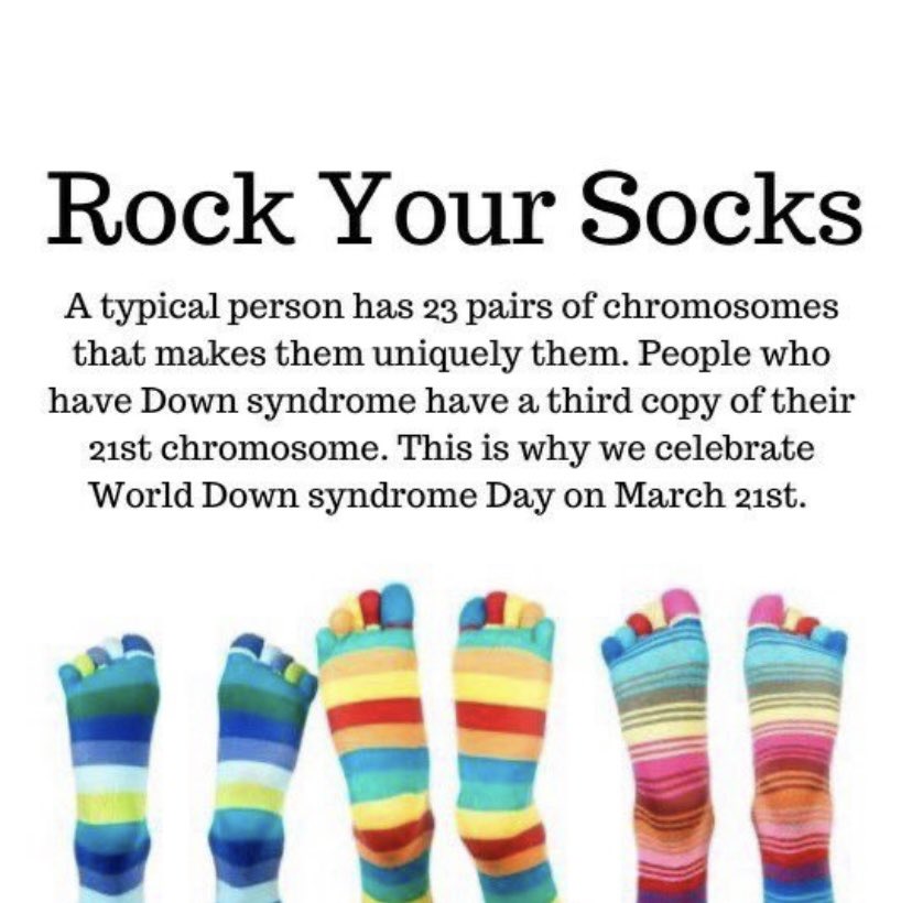 GlendaBensonSPS's tweet photo. KAB students rocking their socks today @StirlingPS ! #socks #rocking #DownSyndrome #mixmatched #somanycolours https://t.co/TxgXNTTlmR