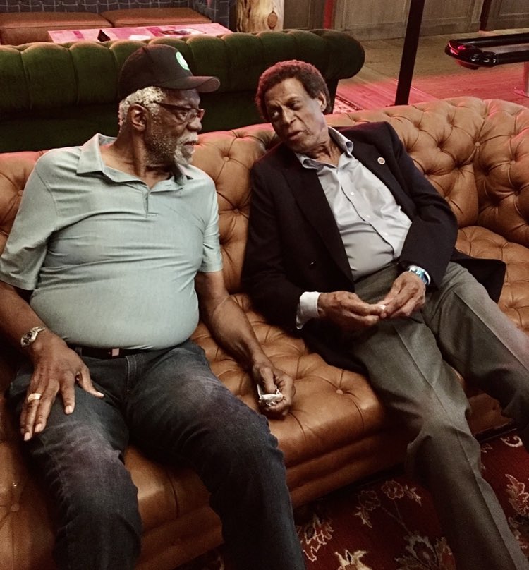 RealBillRussell's tweet image. Losses like the one we suffered today I can’t put into words.   Our love to Elaine &amp;amp; the family #RIP Rabbit aka Elgin Baylor. I love you my friend #ElginBaylor