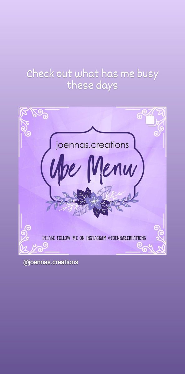 theubabe's tweet photo. Check me out on instagram joennas.creations for ube 💜😊 https://t.co/XoUO8dGOHn