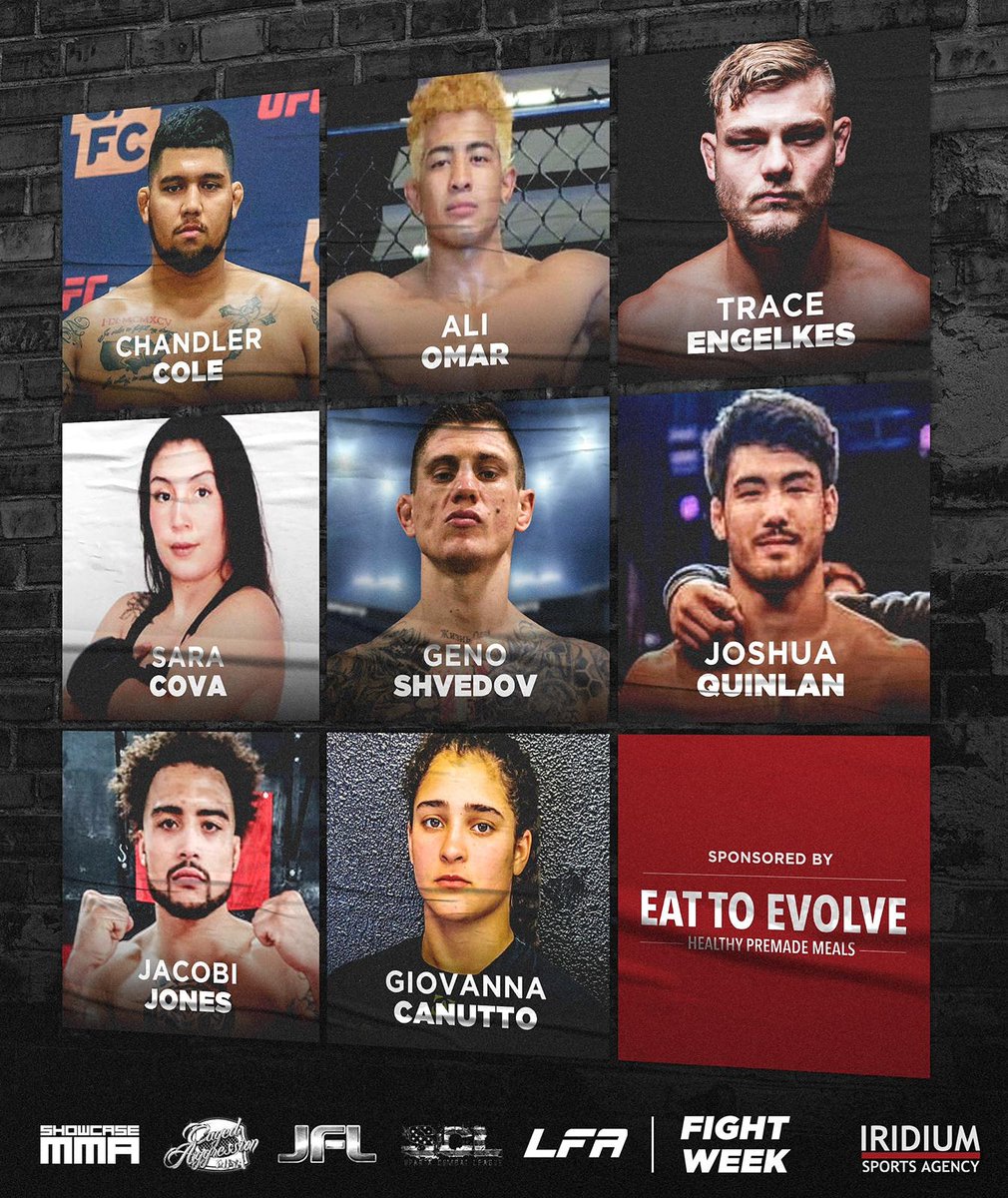TeamIridiumISA's tweet photo. 🚨 8️⃣ of the game's most promising young fighters suit up this week for #TeamIridium 😈 Go get what's yours, @gigi_canutto, @ChandlerColeMMA, #SaraCova, @TraceWrestles, @bigtoemma, #AliOmar, #JoshuaQuinlan &amp; #GenoShvedov 😎 #TheDarkside https://t.co/fbtd3PioK1