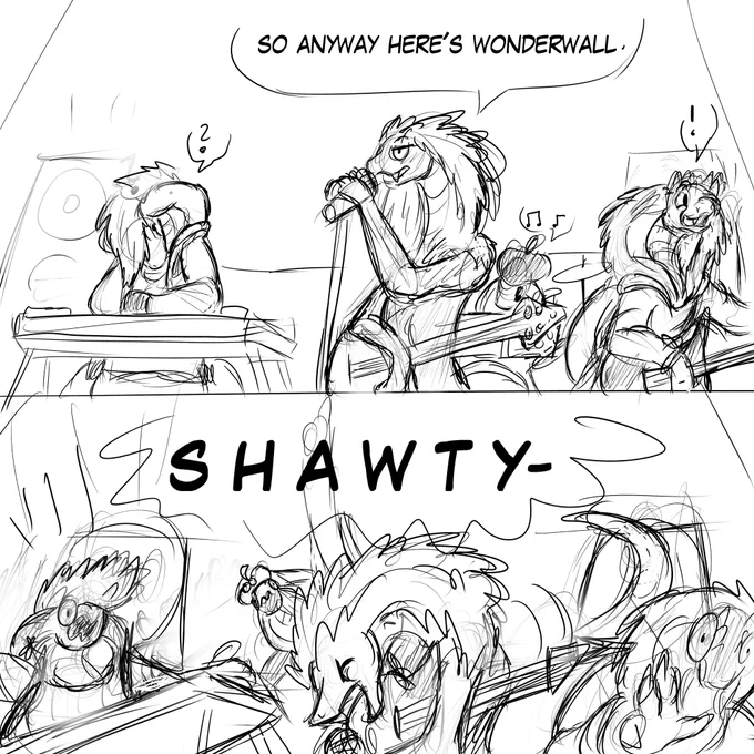 Snekband first gig, thanks Kwet

(also proof I need to work on sketching) 