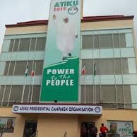 DokunOjomo's tweet photo. The head office of Atiku Support Organisation (ASO) in Abuja. 

Formerly the head office of Atiku Presidential Campaign Organisation (APCO).

H.E Alhaji Atiku Abubakar is the most prepared presidential aspirant for the 2023 election coming up in 22 months from now. https://t.co/XDWUZHUBiR