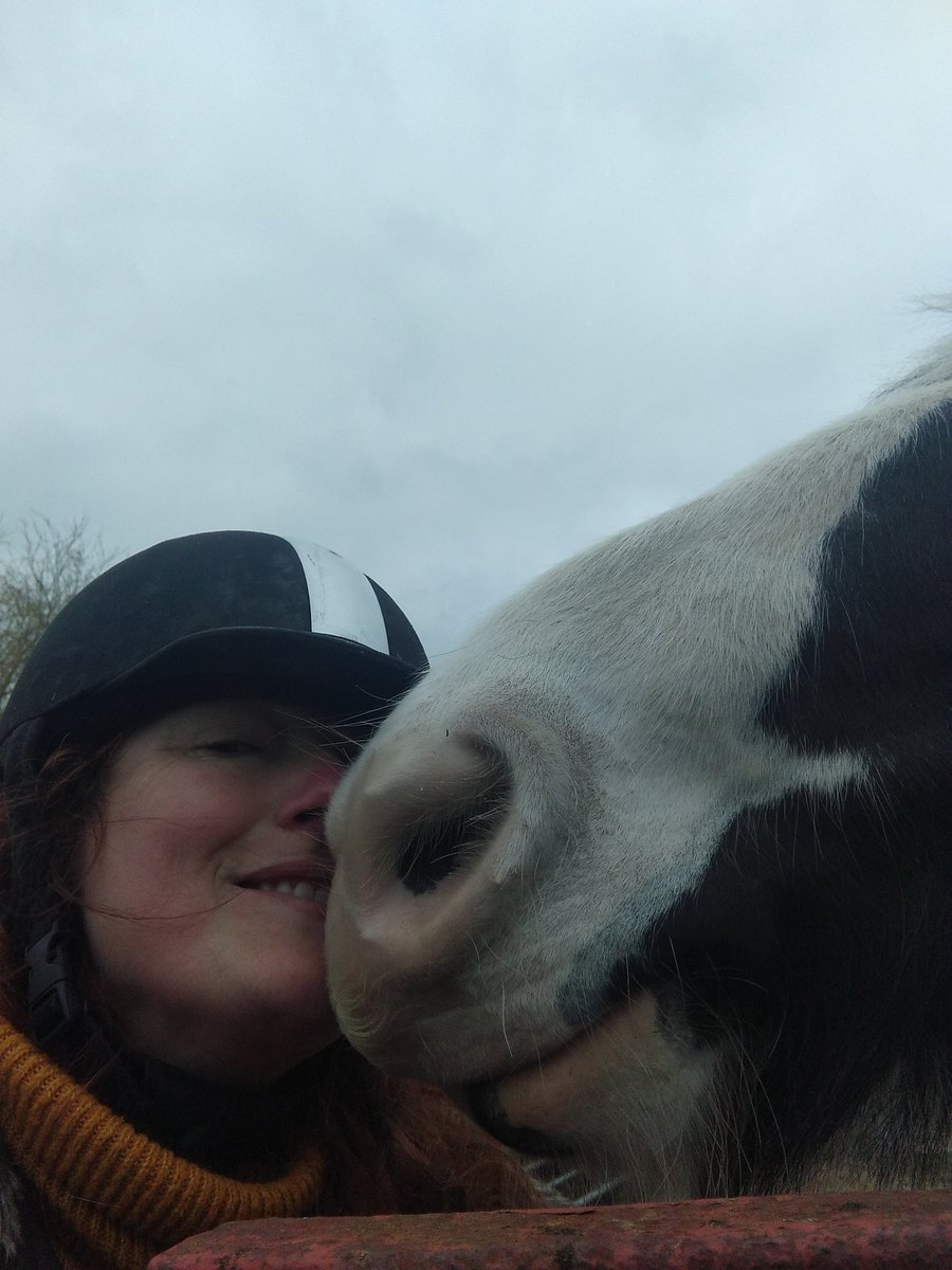 Ridiculous pic but I love it! We're back in the saddle! #backinthesaddle #cob