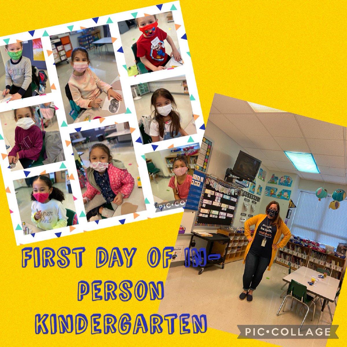 What a FANTASTIC FIRST day back!!! The excitement radiated off my first group of Kinders which lead to a very a successful day.  I'm so proud of each and every one of them! #mecpride #iteachk #teachersofinstagram  #thinsliceofhappiness #muhlsd #meckindergarten #hybridinstruction