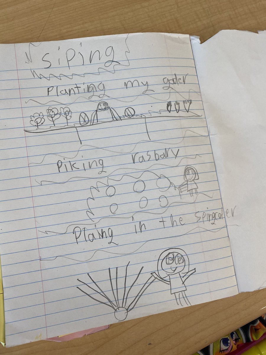 MsBTeach_'s tweet photo. Today we learned about seasonal rounds, a traditional Indigenous tool used to track the seasons. Students journaled what might be in their seasonal round for spring. The excitement of spring followed us outside when we chalked 🌷🌞 @Heloise_Lorimer https://t.co/sg6olPRUKG