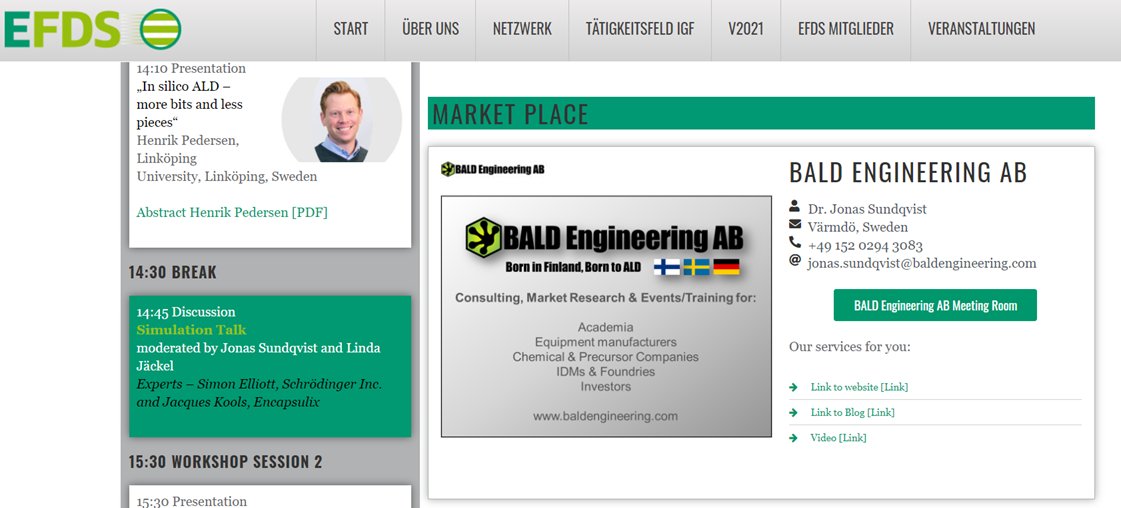 jv3sund's tweet photo. Looking forward to LIVE WEB EVENT: SIMULATION FOR ALD on Thursday 25 March - Welcome to meet BALD Engineering and presentations by @Simon_D_Elliott  @v_cremers @hacp81 and more! https://t.co/Fu6lLRVSbS