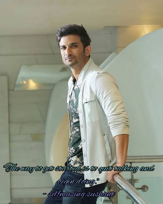 selfmusingg's tweet image. The way to get started is to quit talking and begin doing.
.
.
.
-SSR
#goodmorning #selfmusing #SushantSinghRajput