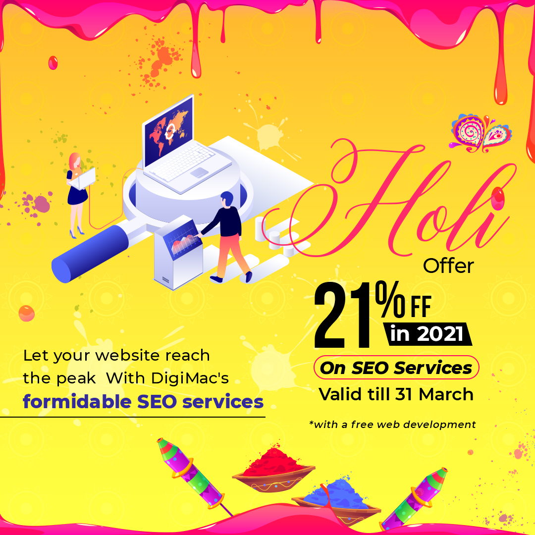 DigiMacTech's tweet image. Holi offers, 21% off in 2021 on SEO service valid till 31 March.
.
.
#HappyHoli #digimactech #digitalmarketing #SearchEngineOptimization #Offers #HoliOffer #seo #onlinemarketing #discount
