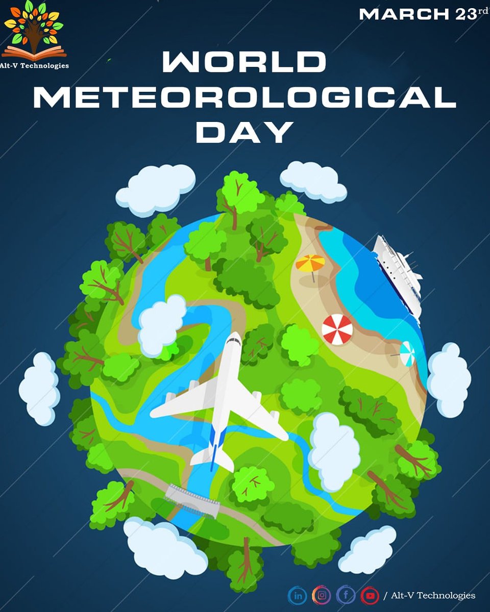 tech_altv's tweet photo. _*‘The ocean, our climate and weather’*_ 
We ALT-V Technologies is celebrating the *World Meteorological Day* #WorldMetDay, a day to remember how global meteorological services help make communities safer🌦️
#TheOceanClimateWeather
#ALT-VTechnologies
#worldmetday2021 #WorldMetDay https://t.co/snLI6KsOfV