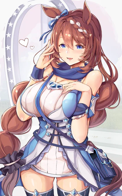 「はいっ♪スーパークリークです!」
#ウマ娘 