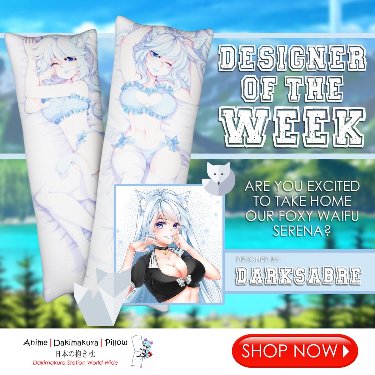 DakimakuraAnime's tweet photo. 🎉 Congratulations to Darksabre for being our featured Anime Dakimakura Pillow Designer of the Week! 🎉
SHOP NOW: https://t.co/k6tgiAjbWT
#animedakimakurapillow #adp #animepillow #dakimakura #otaku #waifus #weeb #dakimakurapillow #foxywaifu #darksabre #designeroftheweek https://t.co/t9x49vflFI