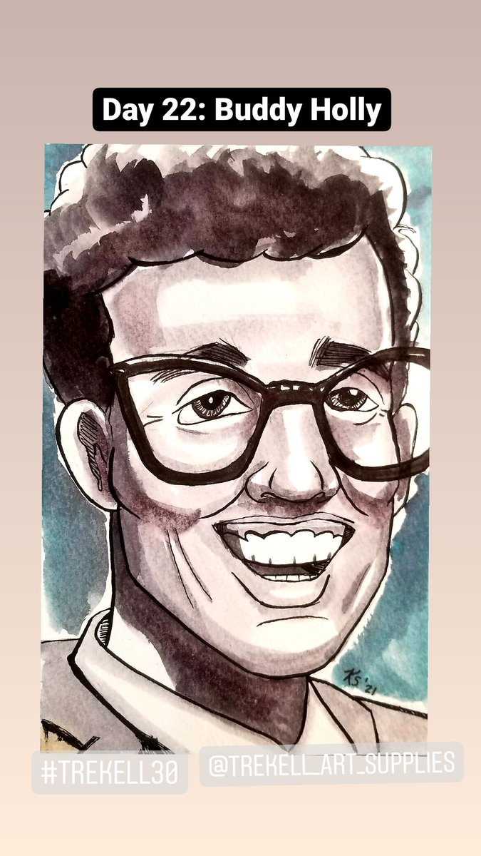 kmortonart's tweet photo. *Ooohwweeeoooo I look just like Buddy Holly* #trekell30 https://t.co/WLjypZVu3V