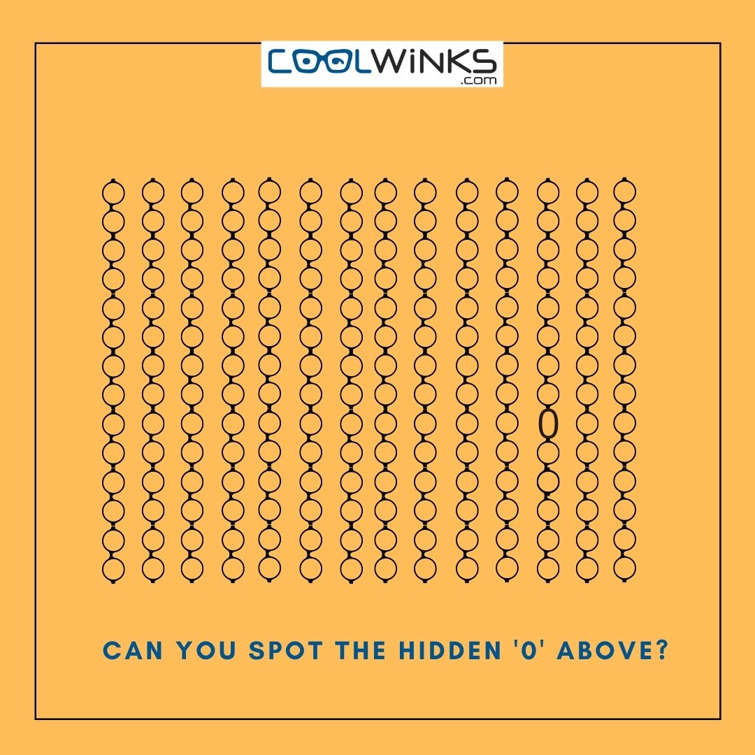 coolwinks_com's tweet image. Got a sharp vision? Let&apos;s check!
Spot the &quot;0&quot; (zero) in the image above &amp;amp; share your screenshots in the comment section! :)

#sharpvision #vision #eyecare #eyewear #instagood #coolwinks