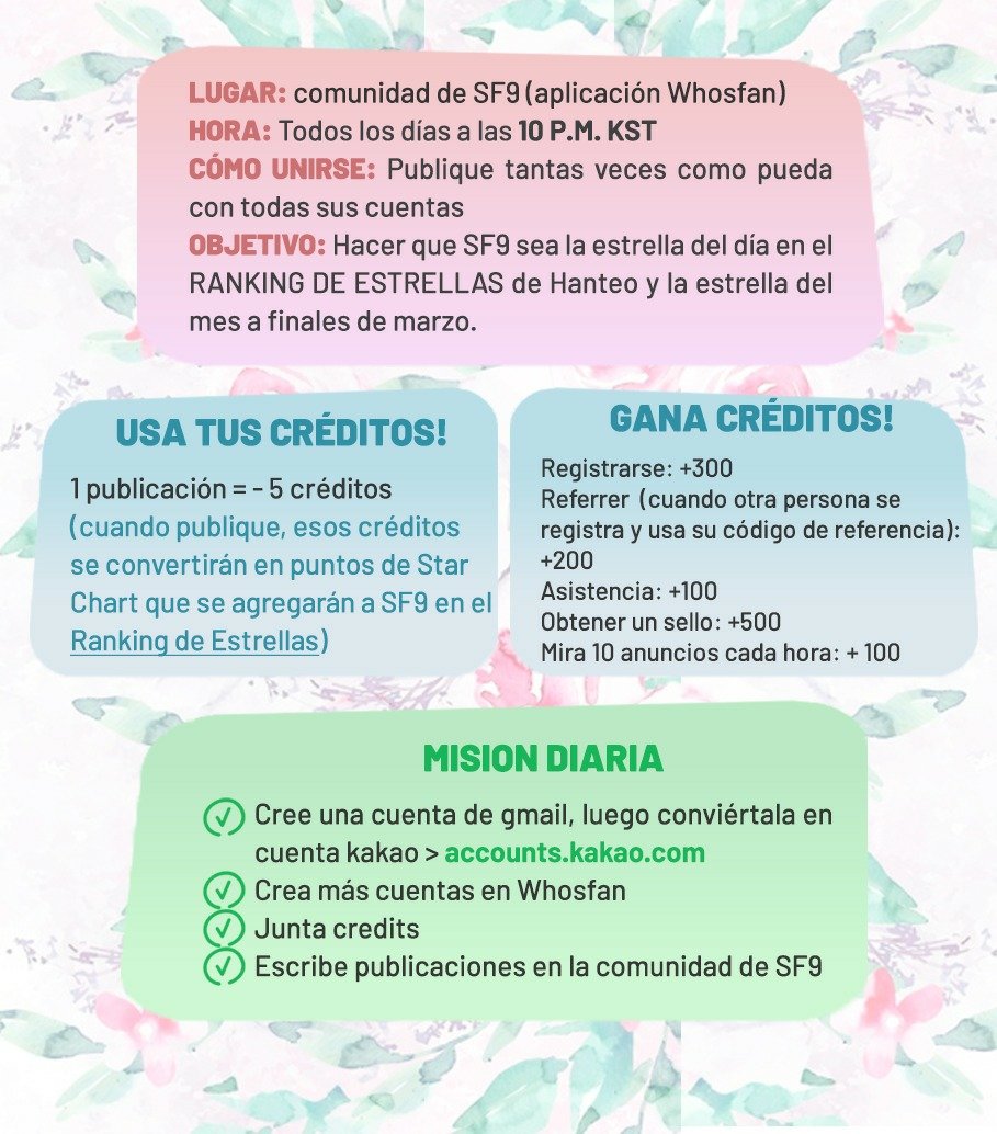 SF9 𝑺𝒖𝒑𝒆𝒓𝒏𝒐𝒗𝒂 (@supernovalatam) on Twitter photo Estamos trabajando como uno solo, únete x <a href="/SF9official/">SF9official</a>
Publiquemos en la comunidad #SF9 (WF)
📌10 Posts por cuenta (hazlo con al menos 5 cuentas)
✨¡Para ser la ⭐ de HANTE0 CHART hoy, mañana y hasta finalizar marzo!
Vamos fantasy! 💪 Por favor RT
T.F.C, 9lory, FC, SF9HD Estamos trabajando como uno solo, únete x <a href="/SF9official/">SF9official</a>
Publiquemos en la comunidad #SF9 (WF)
📌10 Posts por cuenta (hazlo con al menos 5 cuentas)
✨¡Para ser la ⭐ de HANTE0 CHART hoy, mañana y hasta finalizar marzo!
Vamos fantasy! 💪 Por favor RT
T.F.C, 9lory, FC, SF9HD