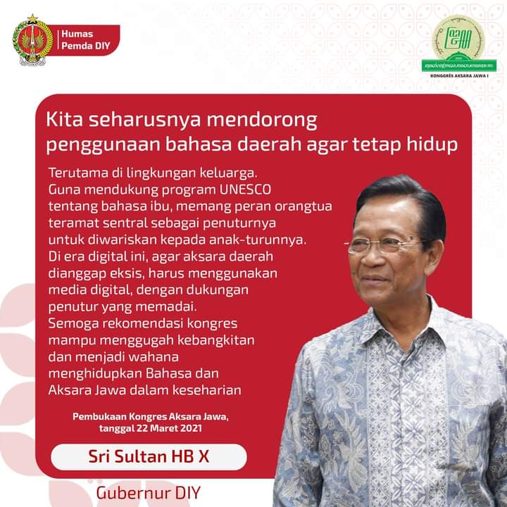 Poro sederek, mari kita ajarkan bahasa daerah kepada anak-anak kita nggeh. Melestarikan budaya dengan bangga berbahasa Jawa.