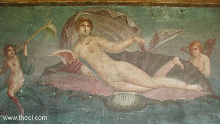 genetic_21's tweet photo. @RestitutorOrbi5 @Nixestence @robertsepehr APHRODITE painted by the Greeks themselves with Dark hair... no Blonde anywhere, you Dimwitted Germanic sad sack. 😂 https://t.co/3vB9zRFFS9