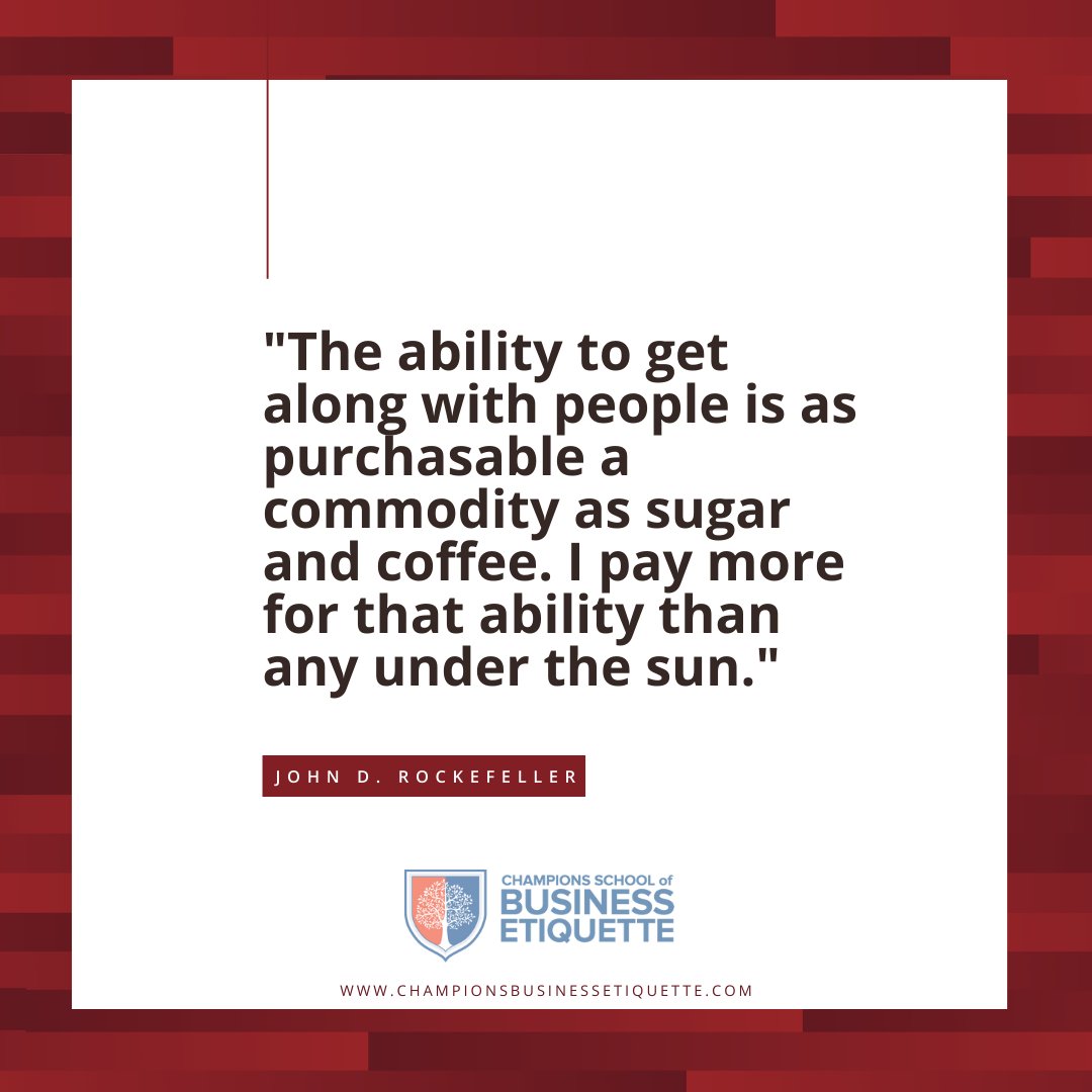 Etiquette_Class's tweet image. At the end of the day, the ability to get along with people and building good relationships is at the heart of what networking is all about. 

What are your keys to #networking success? #businessetiquette