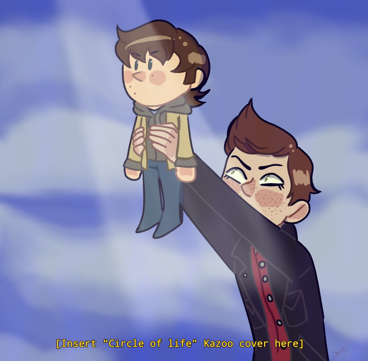 boikingofhell's tweet photo. A wild gremlin Sam encounters an angel of the lord. That's it, that's the whole post. #sastiel #samstiel #samcas #samwinchester #Castiel #deanwinchester #SPNfandom #SPNfamily #supernaturalart #supernaturalcw #supernaturalfanart https://t.co/sXnYCdp93Y