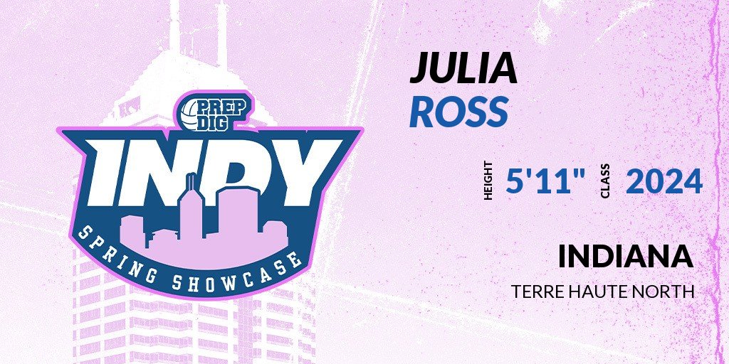 PrepDigIN's tweet photo. Welcome Class of 2024 Julia Ross of Terre Haute North HS to the @PrepDigIN Indy Spring Showcase @ Southwest Pavilion. 

🔥🏐 #PDIndySpringShowcase 🏐🔥

Register NOW! 👇 https://t.co/P2wDzpLmwM https://t.co/TfXL2TUj0J