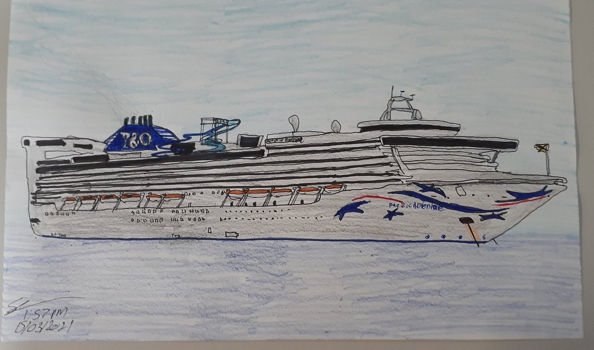 SebastianMewArt's tweet photo. Drawing of #pacificadventure For @POCruises https://t.co/LHYP8TaJbc