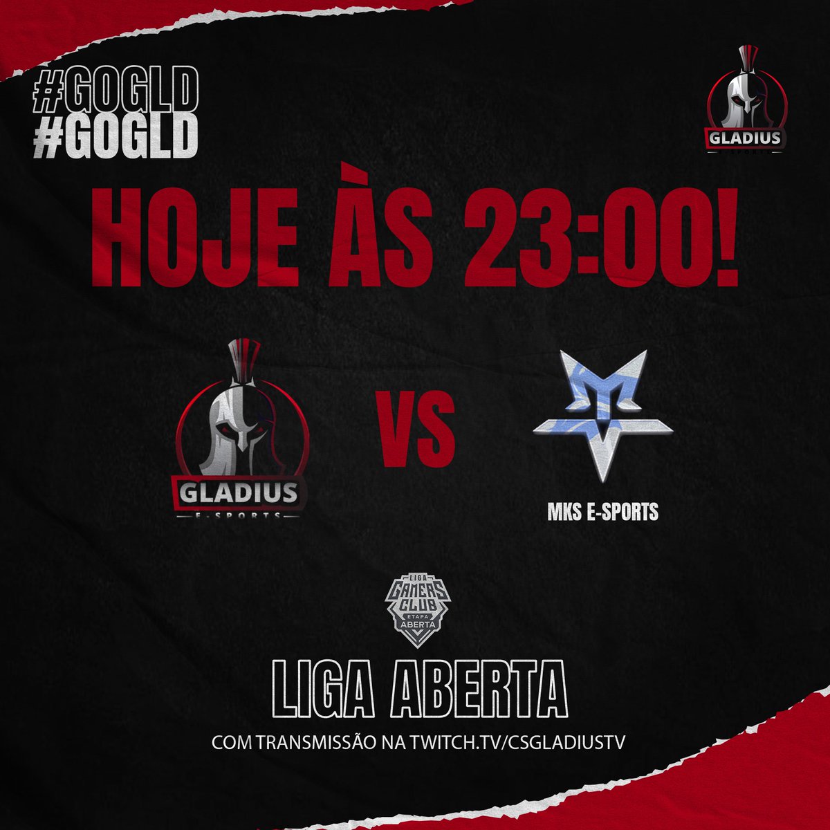 CSgladius's tweet photo. Salve galera!!
Hoje nossos gladiadores entram no campo de batalha para enfrentar o MKS e-Sports em busca dos playoffs da Etapa Aberta da Liga @gamersclubbr de CSGO
Esperamos sua torcida na nossa transmissão oficial na twitch!
UHA!!
Link na bio!

#csgo #csgobr #gamersclub https://t.co/tz352GZZEH