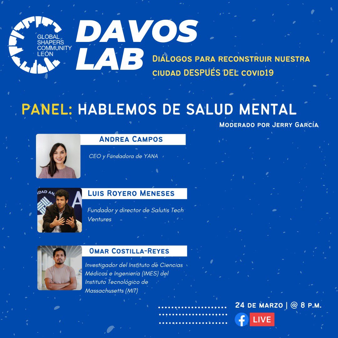 Únete a la conversación de #DavosLab. 

¡Te esperamos mañana en el panel sobre salud mental!

Regístrate en: forms.gle/DexDrFVvRpeYJx…