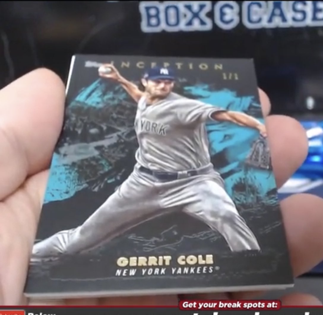 RT @ClubOneOfOne1: Cool Gerrit Cole 1/1 Out of Immaculate at @SBBTweet https://t.co/oDTzse8opK