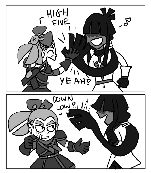 Scrapped comic idea from November that I touched up a bit  ✂✋ 