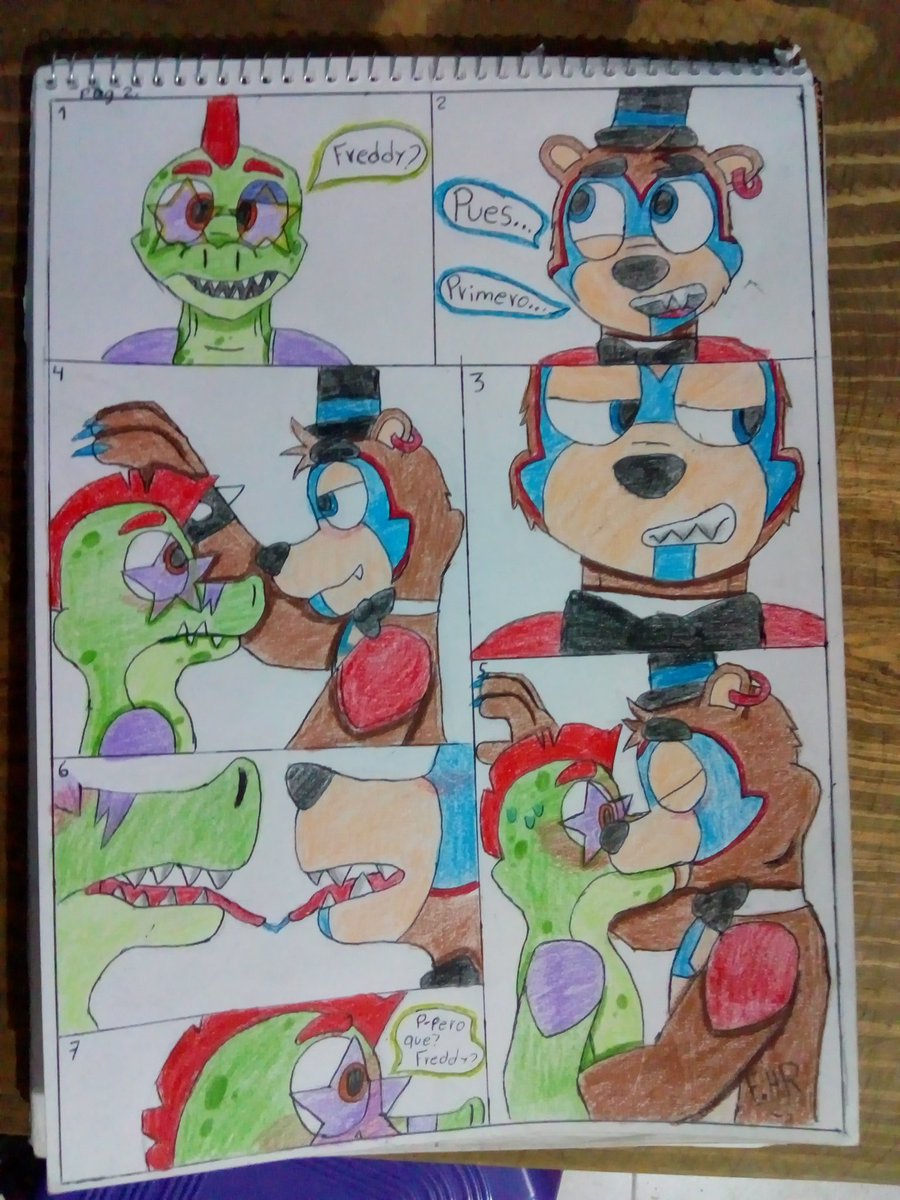 Fer_wolf18's tweet photo. Pagina 2. Comic glamrock freddy x montgomery gator,estare actualizando el comic cada lunes,espero que les guste el comic me estoy esforzando porque salga bien asique espero que reciva apoyó
#FNAF  #fnafsecuritybreach  #glamrockfreddy  #montgomerygator  #comic #fanart #ship #love https://t.co/jk4nMXIdBO