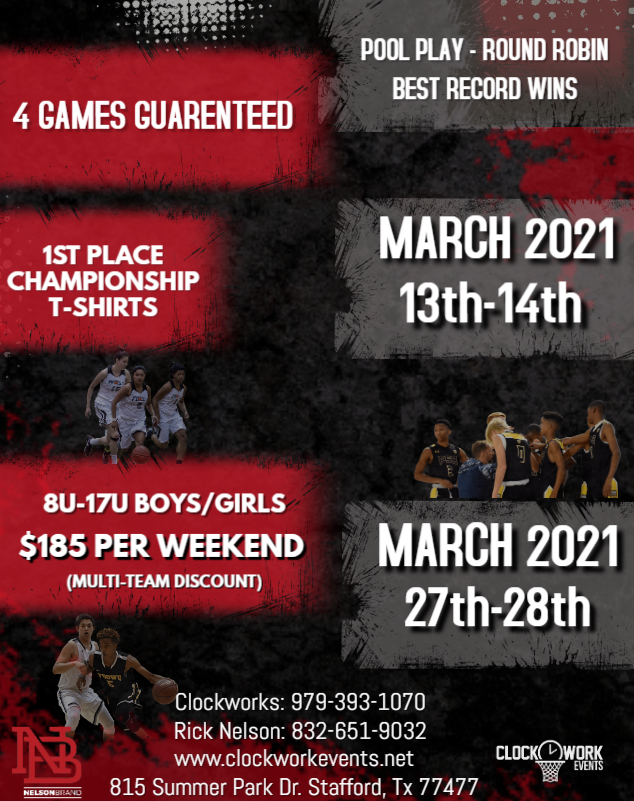 Clockwork_Event's tweet photo. Still not too late to join this weekends March 27-28 tournament at Crossover Athletics. 
Looking for BOYS 2nd-5th grade &amp; GIRLS 6th grade-High School 
Call/text 979-393-1070 to register your team(s)
Don't miss out on the best deal in town!!! https://t.co/NEAKphy0wo