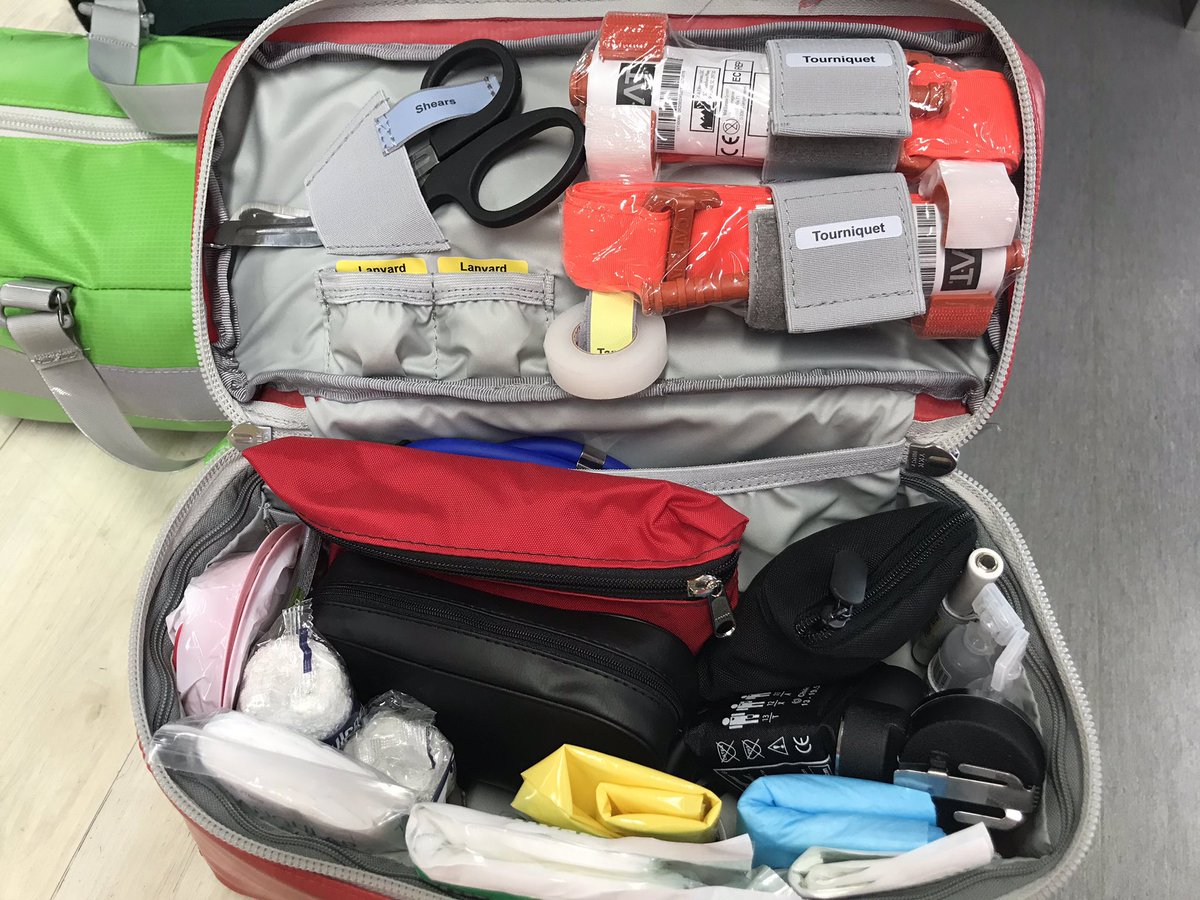 AaronTuNZ's tweet photo. For those of you who are interested in the new @StJohnNZ response kits see the pics.
A/ they make my OCD mind very very happy
And B/ they don’t break your back time the mammoth old kits
CCP airway and Assessment/Trauma
#ParamedicLife
#OCDForLife
#SaveTheBack https://t.co/3hsMVjQTWM