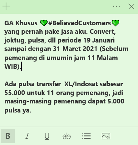 believedstore's tweet photo. GA Khusus 💚#BelievedCustomers💚 periode 19 Januari 2021 s.d 31 Maret 2021.

Syaratnya cuma: 

💚 RT Tweet ini
💚 Reply Tweet pake hashtag #BelievedTesti ini dengan screenshot:
ㅤㅤ💞bukti chat DM/WA transaksi
ㅤㅤ💞bukti transaksi ke Rekening BANK/e-wallet dengan believed store. https://t.co/vs7Utq6H31
