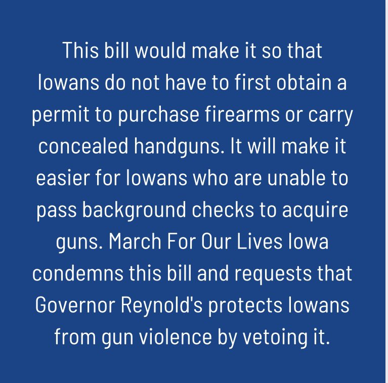 IowaMFOL's tweet image. Call Governor Reynolds at 515-281-5211 and voice your disapproval of House File 756.