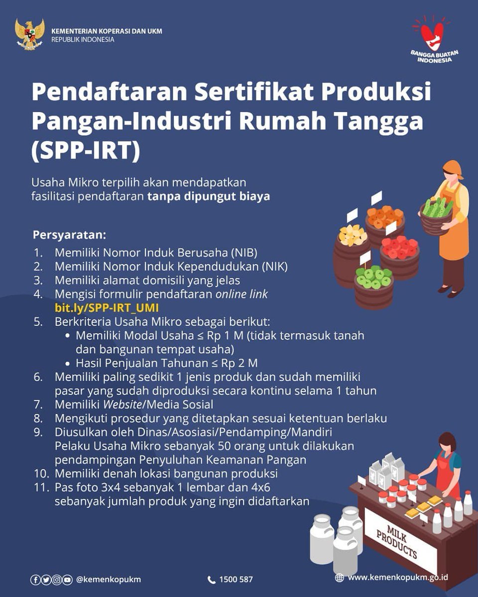 dinimudrika's tweet photo. Untuk yang punya usaha mikro, jangan dilewatkan pendaftaran sertifikasi ini. GRATIS! ❤️ https://t.co/0WA6Dlus2x