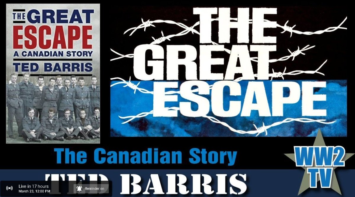 Bdavidson911's tweet photo. Proud moment - Any history buffs that want to learn about Canadians in the #GreatEscape, set you calendars for March 23 when WW2TV interviews Ted and other smart ppl.  They even asked me!
#CanadianVets #ProudCanadian Royal Air Force (RAF) RCAF Association 
https://t.co/ApF59aKm3M https://t.co/1OQXT0KJuR