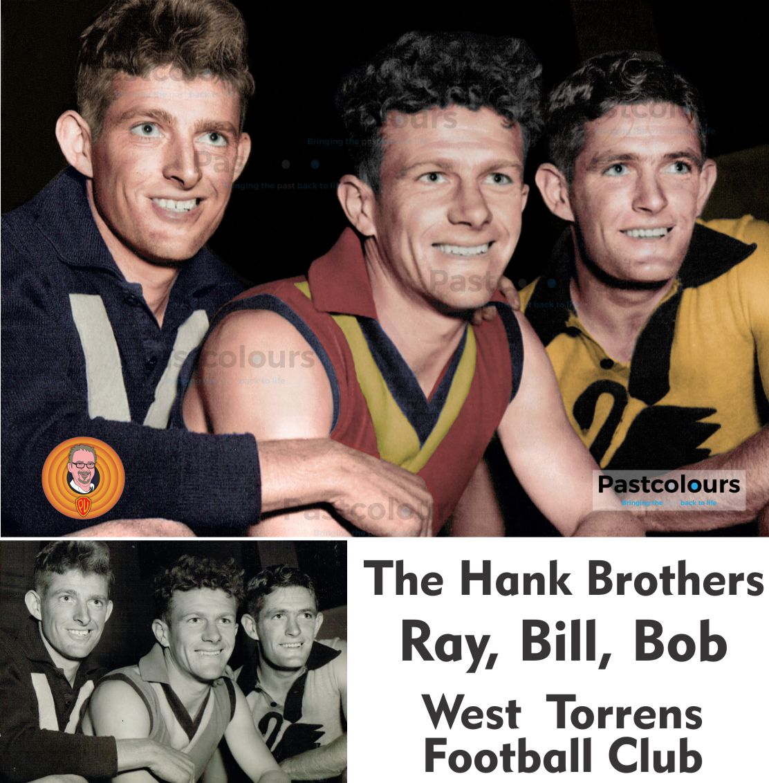 vasic_peter's tweet photo. The Hank Brothers: Played for West Torrens Football Club in the 1940's and 50's: Bob Hank, the most famous of the trio was nicknamed "the Master": 

#theMaster #bobhank  #hankbrothers #sanfl #afl #wafl #westtorrensfootballclub #eagles #pastcolours #petervasic #aussierules https://t.co/lUKsHVOeO9