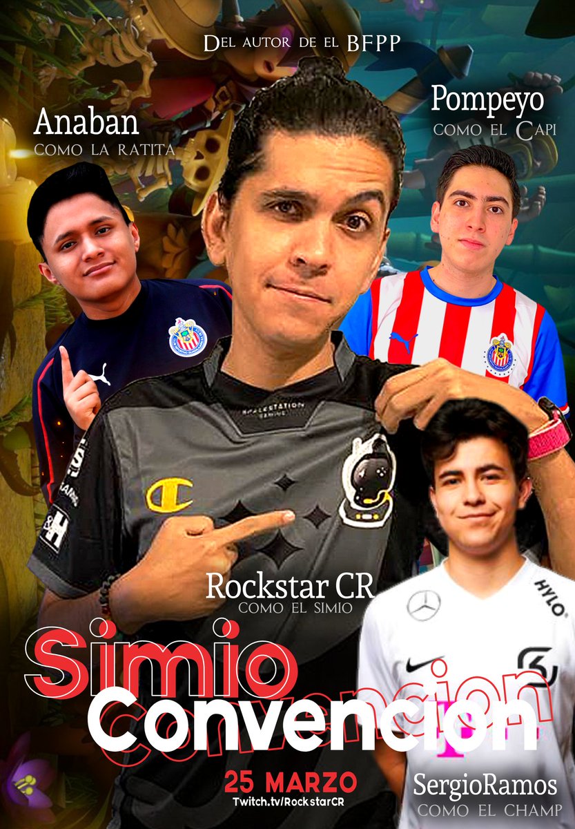 Fan Arts de la Simio Convención🍌

🐒<a href="/Rockstar_YT/">RockstarCR 🐵</a>
🐁<a href="/Anaban_Cr/">Anaban ✨</a>
🥇<a href="/Pompeyo4CR/">Pompeyo4</a> 
🏆<a href="/SergioRamosCR/">CODE: SERGIORAMOS</a> 

🗓Espero no haberme equivocado en la fecha 😅

🔥Espero les guste🔥

❤ y 🔃  se agradece 🙏