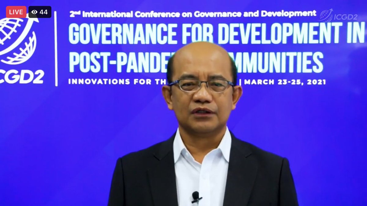 uplbcpaf's tweet image. Dr. Reynaldo V. Ebora, Executive Director of the Philippine Council for Agriculture, Aquatic and Natural Resources Research and Development, Department of Science and Technology sharing his message to the participants of #ICGD2 

#InnovationsForTheNewFuture #CPAfICGD #UPLB