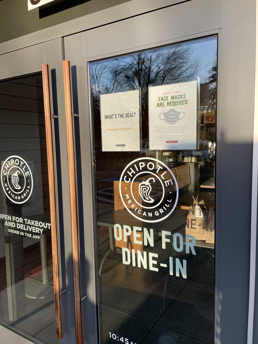 _Matt_N's tweet photo. @ChipotleTweets one never knows what level of service to expect when visiting Chipotle. Dine in open or closed. Order in or mobile only. It’s always a mystery. One thing is always reliable- the signage will be confusing. https://t.co/qRj4l6K5Gd